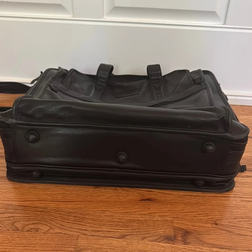 Tumi Black Leather Briefcase